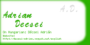 adrian decsei business card