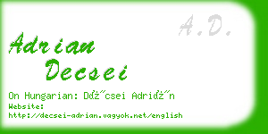 adrian decsei business card